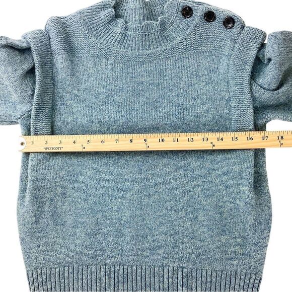 ISABEL MARANT Size 34 Meery Sweater Light Blue Heather Knit Pullover Merry - Picture 9 of 13